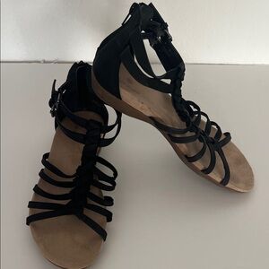Ruff Hewn Black Strappy Sandals
